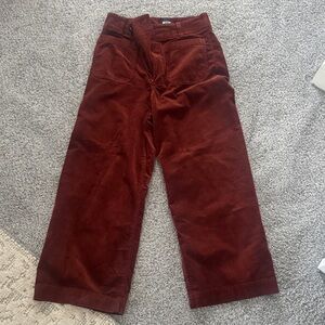 Maeve Red Corduroy Wide-Leg Pants - 30 - Anthropologie- Collette Pants